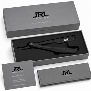 Tijeras de Adelgazamiento de Acero Inoxidable Magnéticas Negras JRL de Lujo con Borde Recto, Mango Corto para Diestros, Hoja Afilada para Uso Profesional de Barbero - Product Image 2