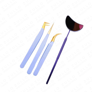 Pinces à extensions de cils en acier inoxydable Diamond Grip, finition satinée, large gamme de couleurs, pinces pointues, droites et courbées - Product Image 5