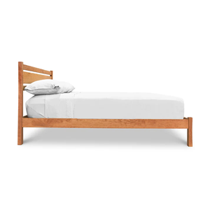 Contemporary KD Solid Wood <b>Bed</b> Frame | Warm Walnut Finish Bedroom Furniture India - Product Image 6