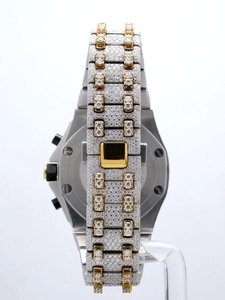 Luxury Unisex Stainless Steel Watch Dial Glass Analog Quartz <b>Chronograph</b> 41mm Square Case Push Button Hidden Clasp Auto Date - Product Image 5