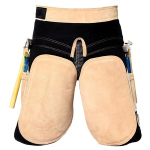 Protège-jambes de fermeur en cuir croûte de haute qualité, réglables, pour le soin des sabots et la protection au travail - Product Image 1