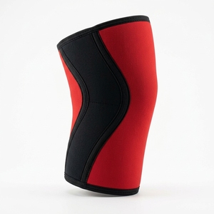 Neoprene <b>Knee</b> Support Compression <b>Knee</b> <b>Sleeves</b> Red Black Breathable Universal Fit Pull-On Protection All Seasons - Product Image 4