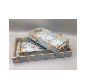 Plateau de service imprimé en bois pour la maison, conteneur alimentaire, plateau de rangement écologique, nouvelle arrivée, vente en gros - Product Image 6