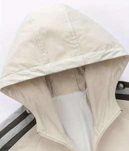 Nouvelle veste d'hiver à manches longues pour homme et femme, 100% coton polaire, séchage rapide, rayures rétro, 300g, coupe ample, tenue décontractée tendance pour couple - Product Image 4