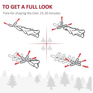 Albero di Natale in PVC a forma di pino, sottile, non illuminato, floccato, con 1014 punte verdi e rami realistici, per forniture promozionali per feste - Product Image 5