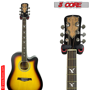 Support mural pour guitare 5Core GH ABS R 1PC, crochet mural réglable pour affichage, base en bois dur - Product Image 4