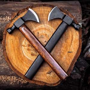 Hand Forged <b>Camping</b> Hatchet Custom Handmade Bushcraft <b>Axe</b> Wooden Handle Compact Outdoor Utility <b>Axe</b> for Wholesale USA Europe - Product Image 1