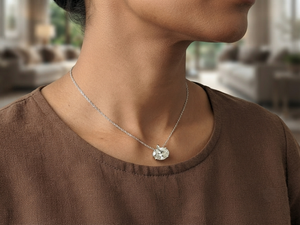Pendentif de luxe en or blanc 14 carats massif certifié IGI avec diamant de laboratoire ovale de 2,20 carats, cadeau de fête pour femme, idéal pour fiançailles et mariage - Product Image 4