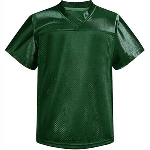 Vente Flash Personnalisée 100% Polyester Maille Séchage Rapide Respirant Anti-humidité Unisexe Col en V Manches Courtes Rugby Américain Grande Taille - Product Image 1