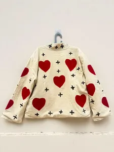 Chaqueta Acolchada de Algodón Hecha a Mano para Mujer, Cárdigan Artesanal Indio Color Crema, Ropa de Invierno Estilo Boho Chic, Abrigo Reversible con Frente Abierto - Product Image 4