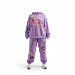 ชุดวอร์มสตรีทแวร์ผู้หญิงทรงหลวม รับผลิตตามแบบ OEM ขายส่ง - Product Image 1