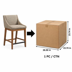 Chaise de bar moderne en tissu avec structure en bois et accoudoirs fixes pour bar à domicile ou îlot de cuisine - Product Image 3