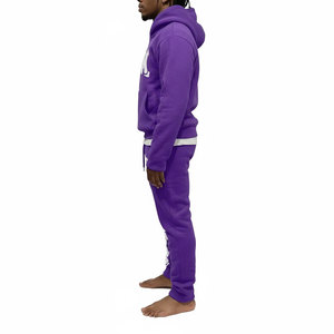 Men Tracksuit <b>Set</b> Custom Logo Hoodie <b>Jogger</b> <b>Set</b> Streetwear Fleece Tracksuit Wholesale Cotton Sweat Suit Manufacturer - Product Image 3