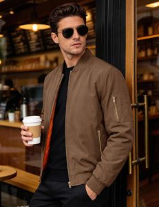 Bomber Jacket Men's Polyester Embroidered Flight Jacket Custom Logo Premium Quality OEM ODM Bulk Manufacturer <b>Comfy</b> Wear - Product Image 2
