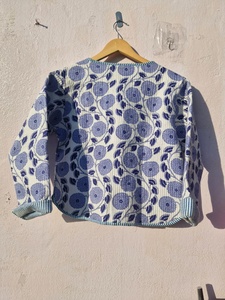 Handmade Knitted Reversible Eco-Friendly <b>Quilted</b> Breathable Vintage Animal Print Hooded Women's Bomber <b>Jacket</b> for Winter Ethnic - Product Image 2