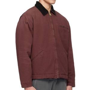 Veste de Travail en Jean 100% Coton Personnalisée pour Homme, Col Montant, Fermeture Éclair, Épaisse, Vintage, Coupe-Vent Hiver - Product Image 2