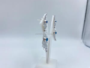 Meilleur prix femmes plaqué or 925 boucles d'oreilles en argent sterling faites à la main Style classique cadeaux de fête de mariage - Product Image 2