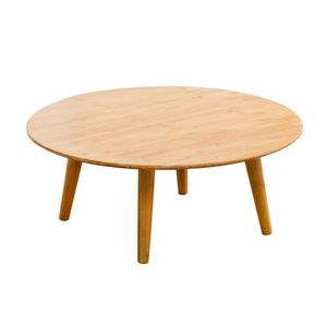 Modern Luxury Solid <b>Wood</b> <b>Round</b> <b>Coffee</b> <b>Table</b> Wide Circular Top and Sturdy Splayed Legs for Living Room Apartment Bedroom - Product Image 6