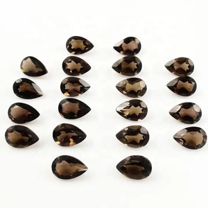 Quartz fumé naturel 3mm 5mm, taille poire facettée, clarté Eye Clean, pierre précieuse en vrac, pour bijoux faits main personnalisés, fournisseur en gros en ligne - Product Image 1