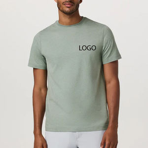 T-shirt Homme Coupe Décontractée Collection Été Manches Courtes Couleur Unie et Logo Personnalisable 2026 - Product Image 1