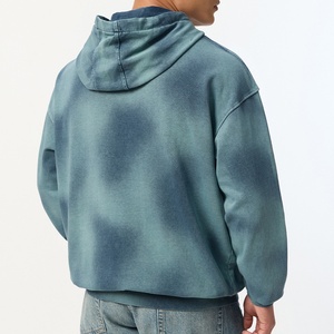 Sweat à capuche tie-dye délavé pour homme, coupe décontractée, en coton French Terry, par le fabricant de vêtements - Product Image 2