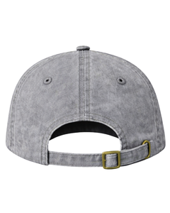 Casquette de baseball en coton délavé gris clair, unie, réglable, unisexe, décontractée, respirante, confortable, personnalisable avec logo - Product Image 2
