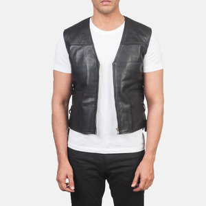 Chaleco de Cuero Genuino Premium para Hombre con Diseño Clásico y Ajuste Cómodo para Uso Casual y Motociclista - Product Image 2