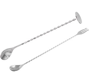 Cuchara de Barra de Acero Inoxidable con Punta de Tenedor, Herramienta para Café Espresso, Cuchara para Remover - Product Image 4