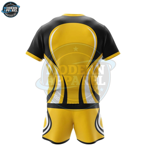 ชุดยูนิฟอร์มรักบี้แบบมืออาชีพสำหรับทีมชายหญิง ดีไซน์ใหม่ ปรับแต่งได้ตามต้องการ พร้อมบริการ OEM แบบ Sublimation เสื้อและกางเกงขาสั้น - Product Image 2