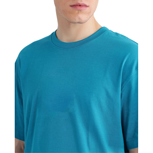 T-shirt ample tricoté pour homme, style streetwear, épaules tombantes, en coton/fibre de bambou 230g, coupe décontractée, mode OEM - Product Image 6