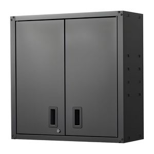 Adjustable <b>Shelf</b> Steel Floating Hanging Storage Cabinet 30W X 12.2D X 30H Inch <b>Metal</b> Wall Cabinet Locking Doors for Tool - Product Image 1