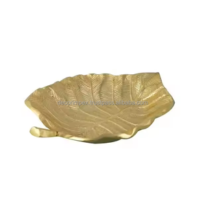 Cuenco para servir en forma de hoja de aluminio fundido más vendido, accesorios de cocina, cuenco decorativo de mesa para bodas y fiestas - Product Image 4