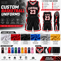 Ensemble d'uniformes de basketball personnalisés en maille respirante – Maillot et short d'équipe avec logo personnalisé, nom et numéro du joueur – Vêtements de sport OEM ODM en gros