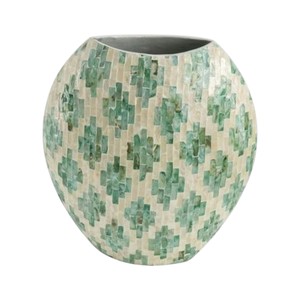 Jarrón Decorativo de Mosaico de Madreperla con Acabado Artesanal para Espacios de Vida Sofisticados y Proyectos de Diseño de Interiores - Product Image 4