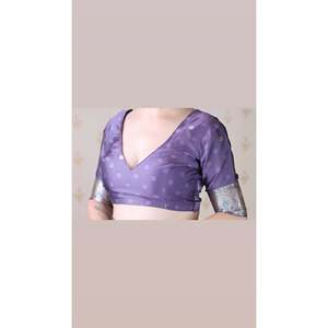 <b>Elite</b> Weaves Lavender Soft Silk Banarasi Jaal Meenakari Zari Woven Evening Saree 650g - Product Image 1