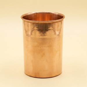 Verre à cocktail sans pied en cuivre pur de qualité supérieure, artisanal, pour Moscow Mule et boissons froides, écologique, ayurvédique - Product Image 2