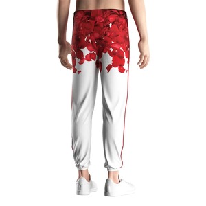 Pantalon de baseball rouge uni pour homme, imprimé par sublimation, polyester, coupe classique, fermeture éclair, toutes saisons, vêtements de sport, protection UV - Product Image 2