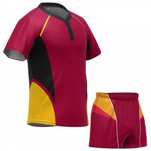Uniformes de Rugby para Hombre de Alta Calidad con Impresión por Sublimación, Kits de Rugby Personalizados OEM, Camisetas y Pantalones Cortos Transpirables - Product Image 1