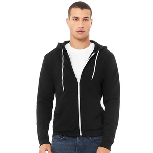 Sweat-shirts à capuche zippés Bella Canvas 100% coton pour homme, pour la saison hivernale, sweats à capuche zippés pour homme sur mesure - Product Image 1