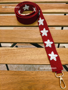 Handcrafted Luxury Eco-Friendly High Quality Portable Beaded Strap Red White Star Pattern Fashionable Purse <b>Bag</b> <b>Accessory</b> - Product Image 3