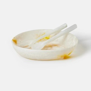 Bol de service en résine époxy traditionnel, design classique, durable, écologique, poli, pour la maison et les restaurants, bol à salade, à fruits, à en-cas - Product Image 3