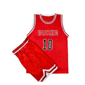 Camiseta de baloncesto de poliéster transpirable para hombre, uniforme de baloncesto personalizable con cuello redondo, ropa de baloncesto hecha en fábrica - Product Image 1