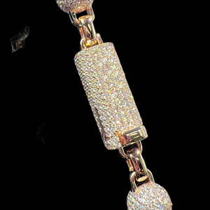 Excellent Quality Luxury 22K Gold Plated Crystal Rhinestone <b>Statement</b> <b>Necklace</b> With Ball Pendant Unisex Party Jewelry - Product Image 2
