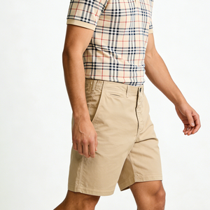 Shorts chino pour homme, coupe classique, en coton léger, formels, pour le travail, avec poches, couleur unie, légers, respirants, logo personnalisé - Product Image 5