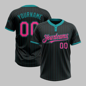 T-shirts unisexe Vente en gros Usine OEM Impression de gros Manches de tir Maillot de baseball uniforme de baseball personnalisé vierge - Product Image 3