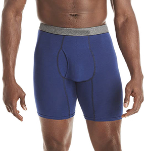 Calzoncillos Boxer Blancos para Hombre, Transpirables, de Secado Rápido, Corte Medio, Tejido Antibacterial, con Bloques de Color, para Uso Diario - Product Image 6