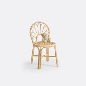 Chaise enfant en rotin tressé à la main, mobilier enfant en rotin naturel, chaise bohème pour chambre d'enfant, siège écologique pour enfants pour salle de jeux - Product Image 1