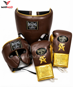 Ensemble de sparring professionnel sur mesure en cuir léger de haute qualité avec fermeture à lacets, sans boxe il n'y a pas de vie, kit de boxe - Product Image 1