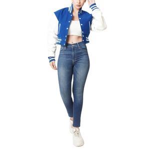 Chaqueta Varsity Personalizada con Estampado y Corte a Medida para Mujer, Estilo Béisbol, Chaqueta Bomber Acolchada Impermeable OEM ODM 2026 - Product Image 1