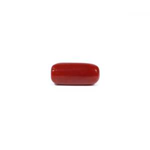 Natural Red Coral Oval Cabochon Loose Gemstone 5.4 Carat Certified Wholesale - Product Image 2